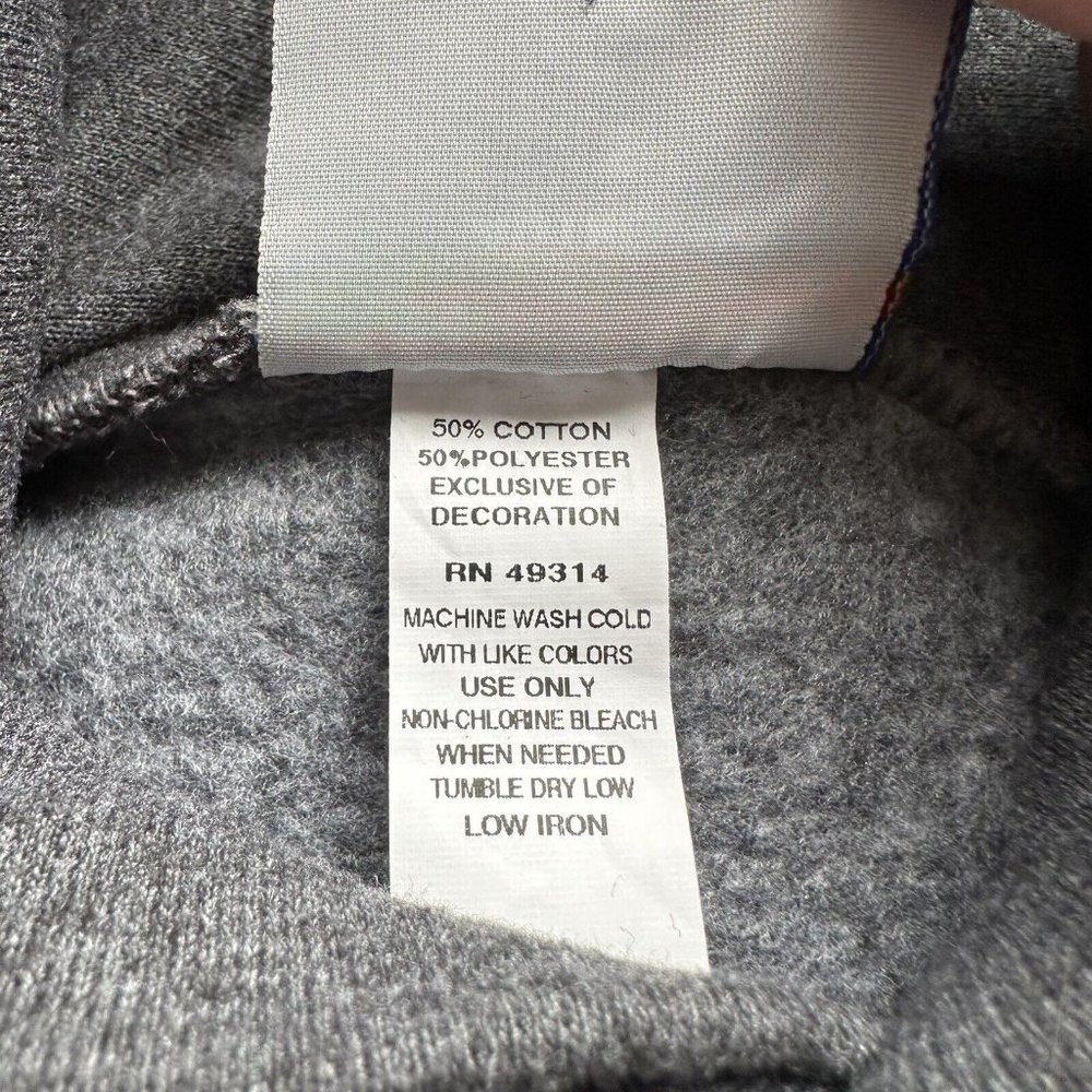 Champion Sweatshirt Mens Small Grey Hoodie Pockets Logo Spellout - Picture 10 of 12